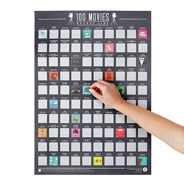 25 Movies About Love, Scratch Off Poster, Scratch Off Paint