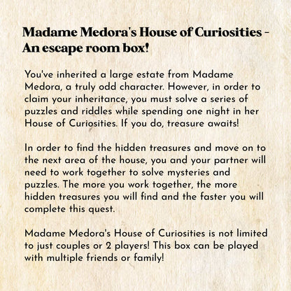 Madame Medora's House of Curiosities (Escape Room Box)